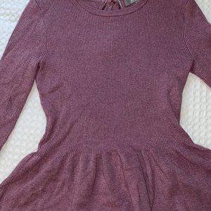 Purple sweater with bow